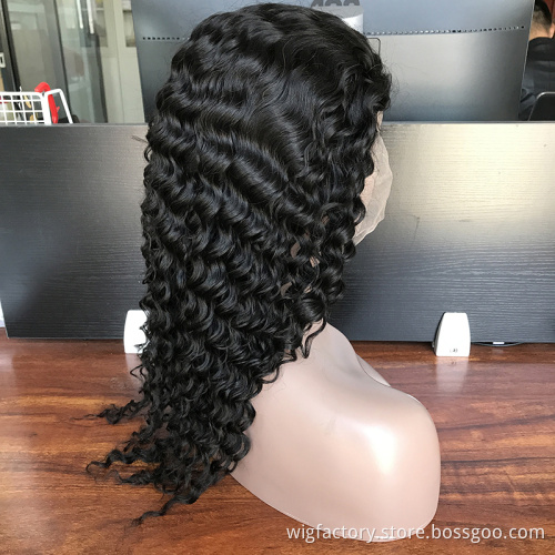Lace Frontal Wigs Hair  Remy 150% Density Deepwave Frontal Wig With Baby Hair Brazilian Deep Wave 13*4 Lace Wig